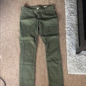 Olive green skinny jean